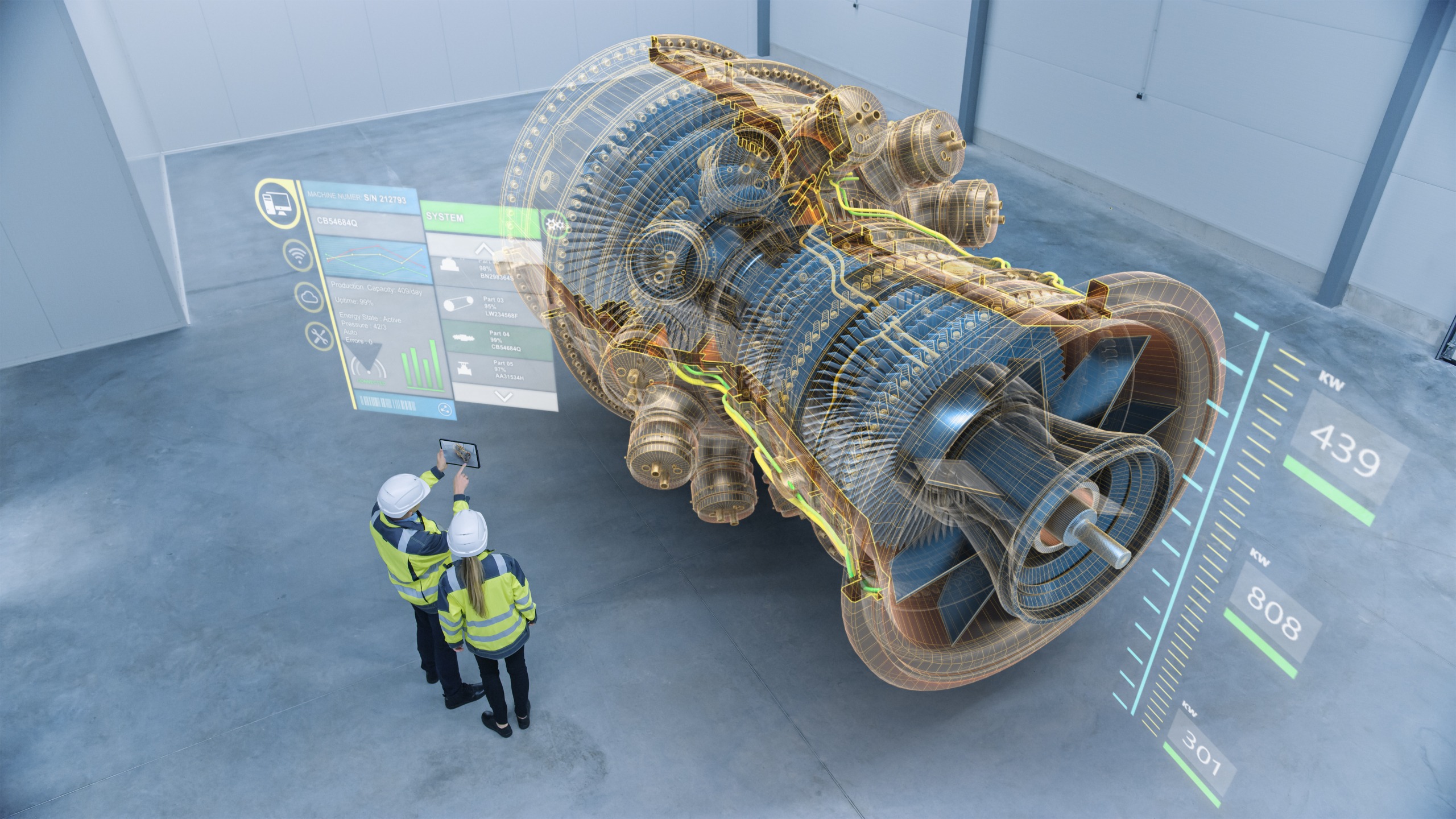 Industry 4.0 engineers in factory